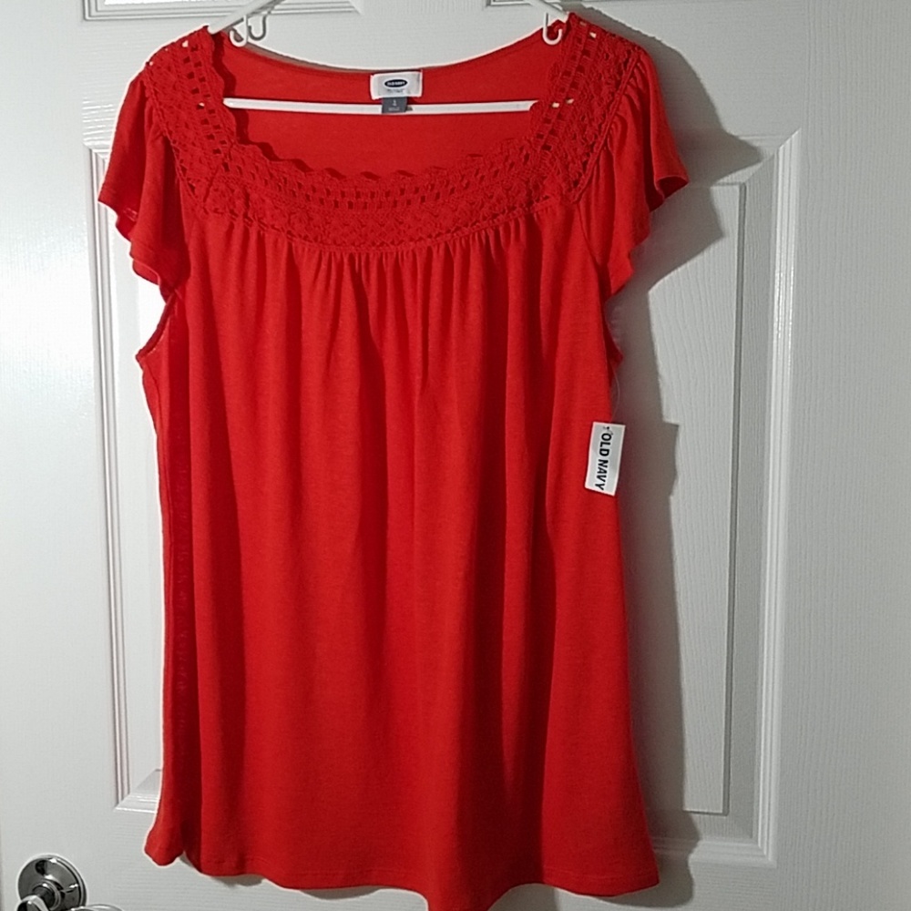 Old Navy Crochet Trim Top